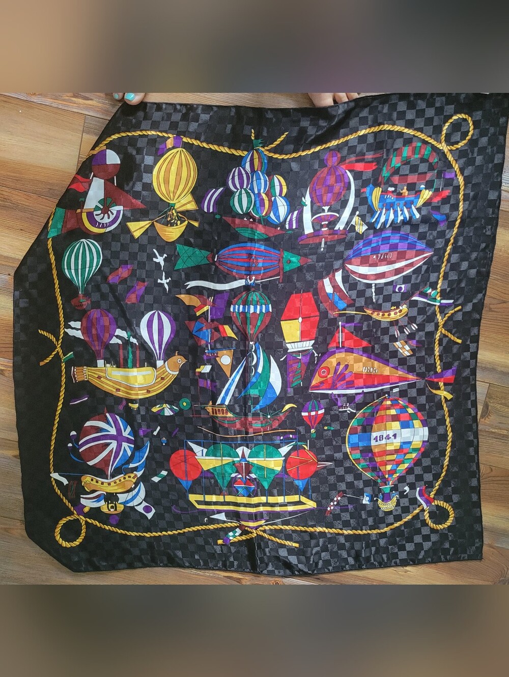 Korean Made Polyester Decorative Scarf Hot Air Balloons